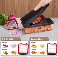 Geedel Vegetable Chopper, Onion Chopper Pro Food Chopper, Kitchen Vegetable Slicer Dicer Cutter Grater, Veggie Chopper with container for Salad Onion Potato Carrot